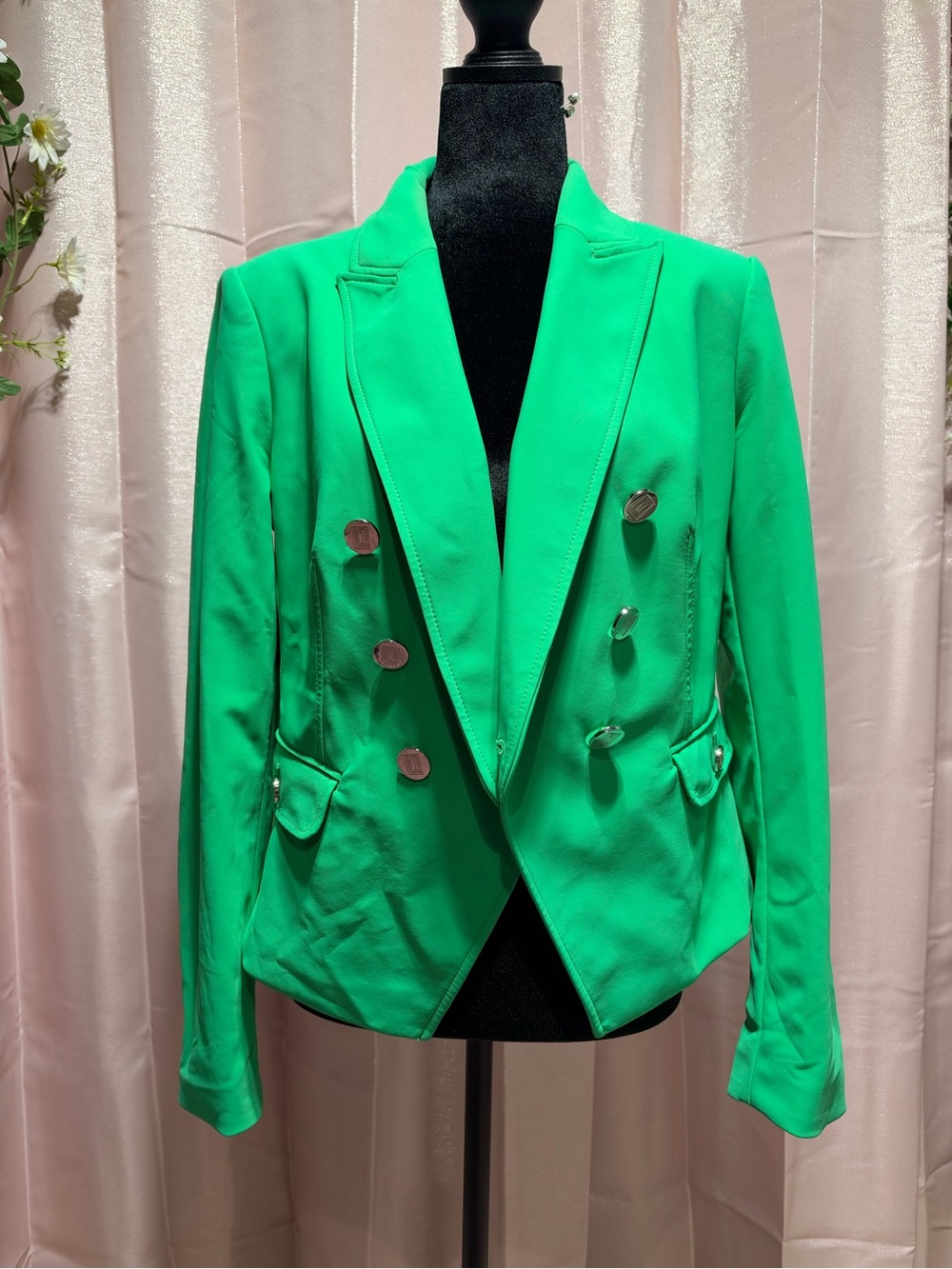 Karl Lagerfeld Emerald Green Double-Breasted Blazer